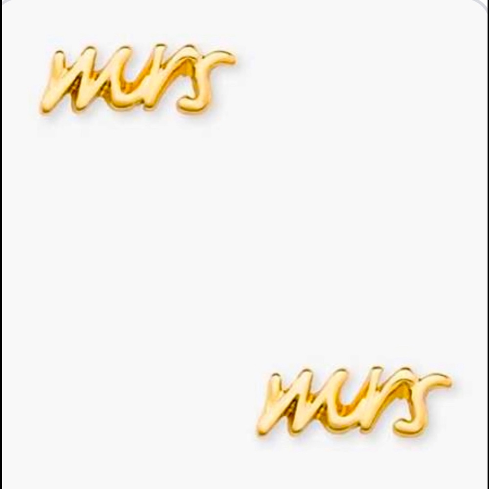 Kate Spade Mrs stud earrings